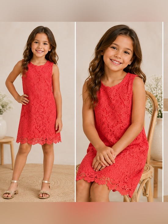 Alt.B Dresses & Skirts - Sleeveless Red Lace Midi Dress
